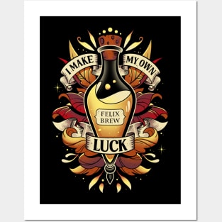 Elixir of Golden Luck - Lucky Felix Brew Posters and Art
